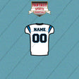 2000s Carolina Panthers Personalized Away Jersey Car Decals
