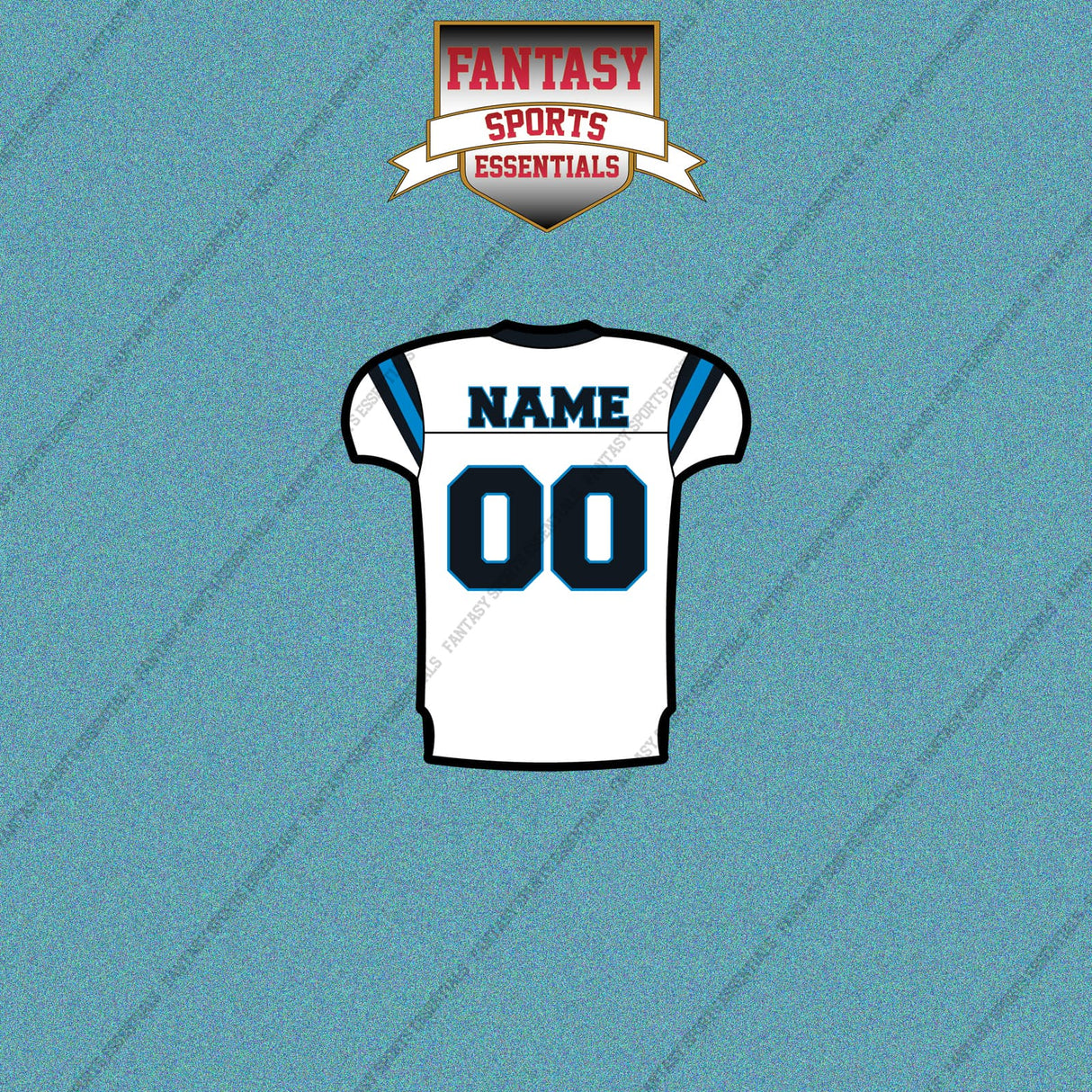 2000s Carolina Panthers Personalized Away Jersey Car Decals