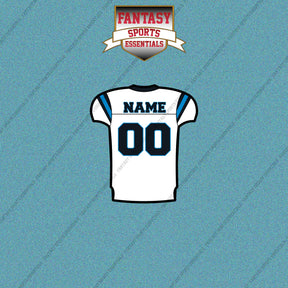 2000s Carolina Panthers Personalized Away Jersey Car Decals
