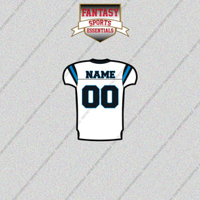 2000s Carolina Panthers Personalized Away Jersey Glossy Stickers
