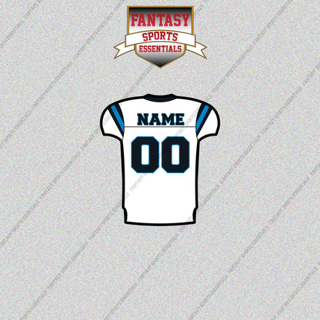 2000s Carolina Panthers Personalized Away Jersey Glossy Stickers