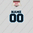 2000s Carolina Panthers Personalized Name and Number Glossy Stickers
