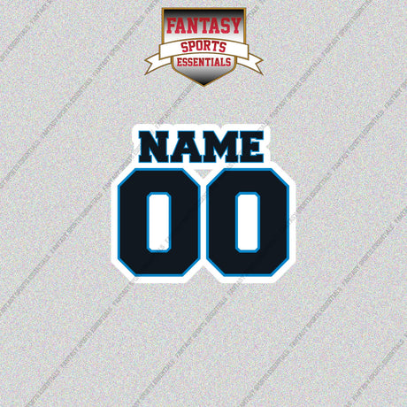 2000s Carolina Panthers Personalized Name and Number Glossy Stickers