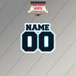 2000s Carolina Panthers Personalized Name and Number Magnets