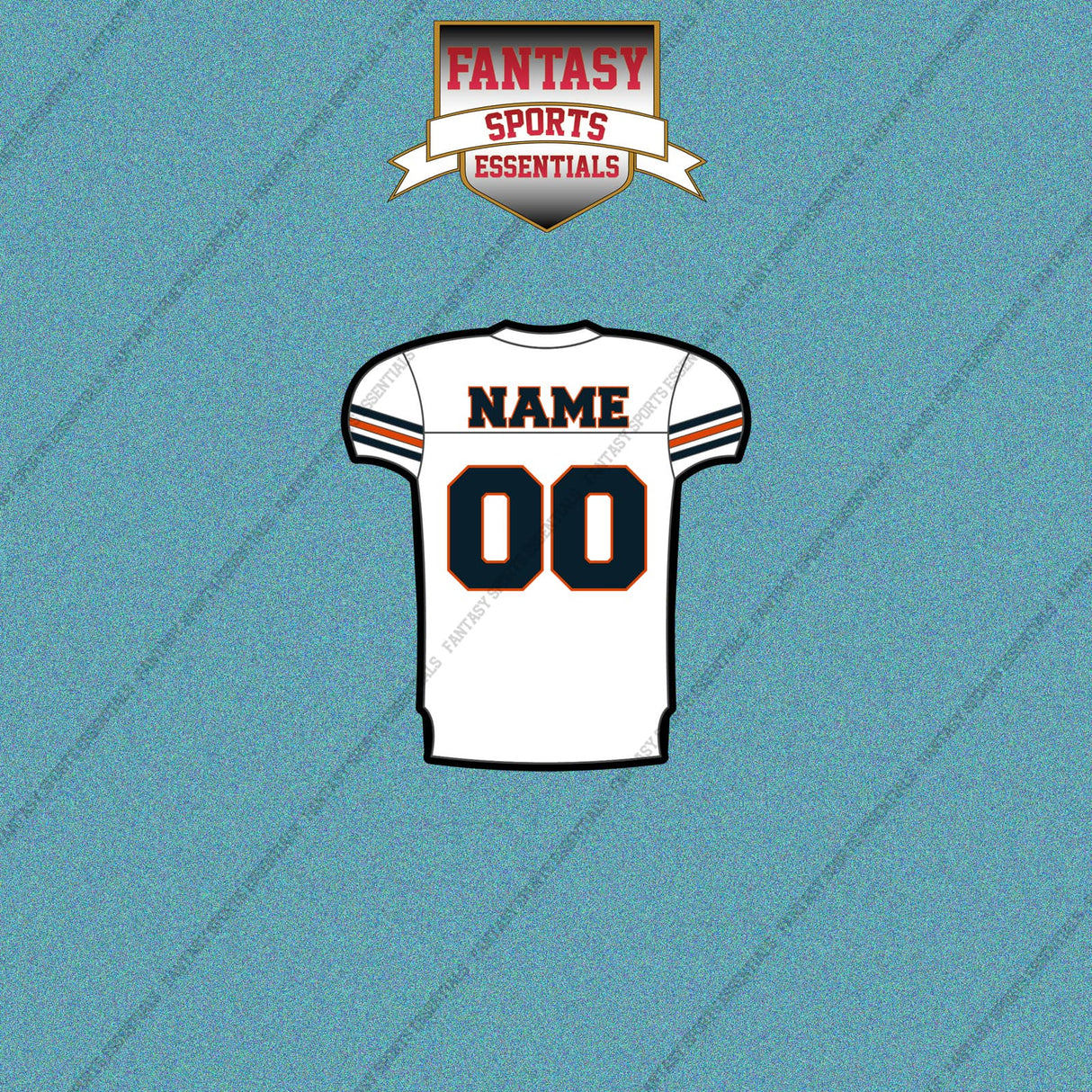 2000s Chicago Bears Personalized Away Jersey Car Decals
