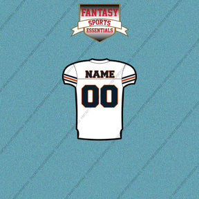 2000s Chicago Bears Personalized Away Jersey Car Decals
