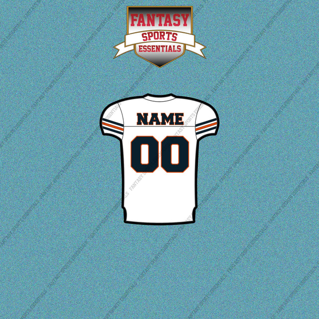 2000s Chicago Bears Personalized Away Jersey Car Decals