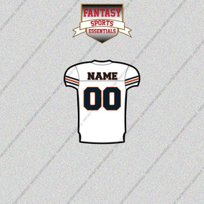 2000s Chicago Bears Personalized Away Jersey Glossy Stickers
