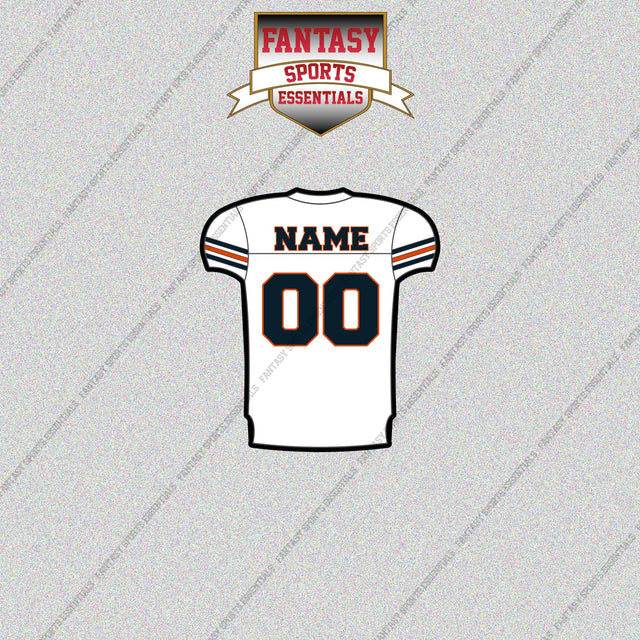2000s Chicago Bears Personalized Away Jersey Glossy Stickers
