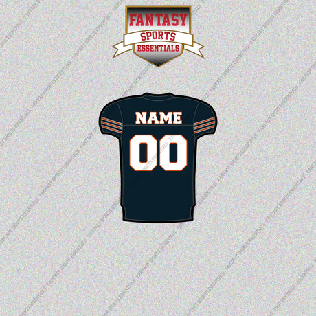 2000s Chicago Bears Personalized Home Jersey Glossy Stickers