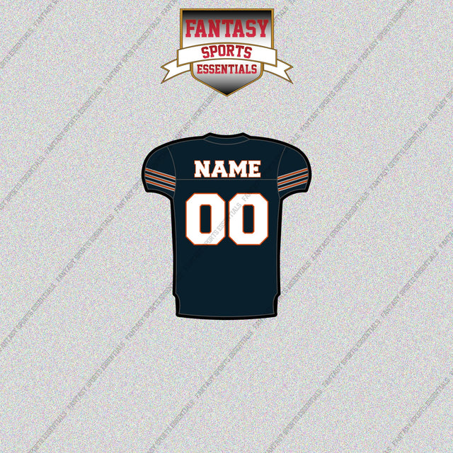 2000s Chicago Bears Personalized Home Jersey Glossy Stickers