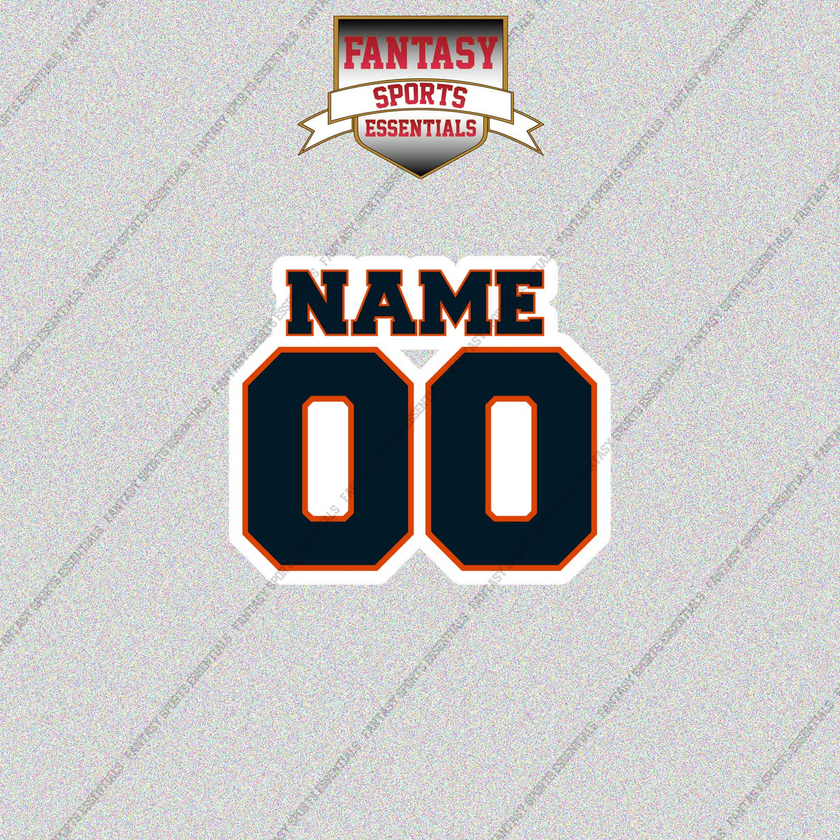 2000s Chicago Bears Personalized Name and Number Glossy Stickers