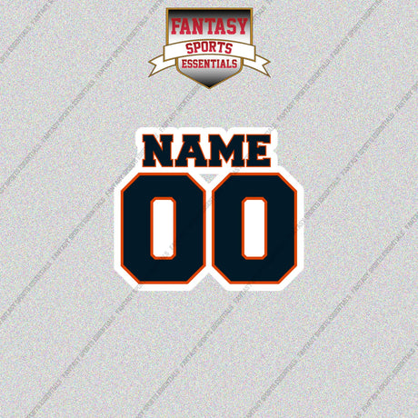 2000s Chicago Bears Personalized Name and Number Glossy Stickers