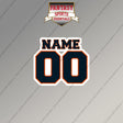 2000s Chicago Bears Personalized Name and Number Magnets