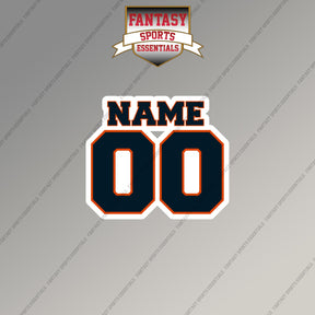 2000s Chicago Bears Personalized Name and Number Magnets