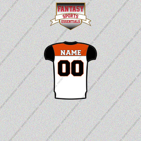 2000s Cincinnati Bengals Personalized Away Jersey Glossy Stickers