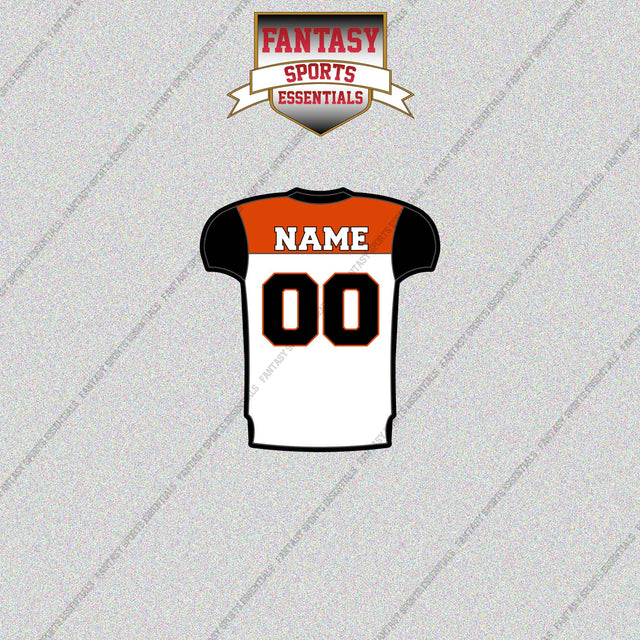 2000s Cincinnati Bengals Personalized Away Jersey Glossy Stickers
