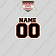 2000s Cincinnati Bengals Personalized Name and Number Glossy Stickers