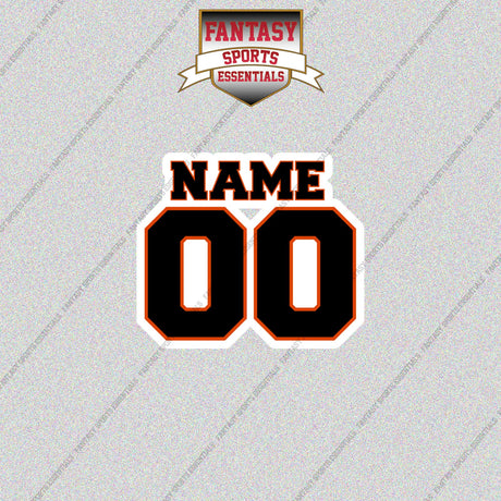 2000s Cincinnati Bengals Personalized Name and Number Glossy Stickers