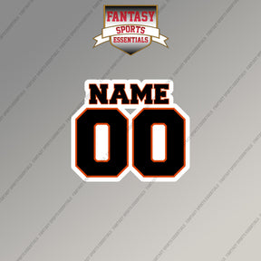 2000s Cincinnati Bengals Personalized Name and Number Magnets