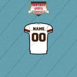 2000s Cleveland Browns Personalized Away Jersey Car Decals