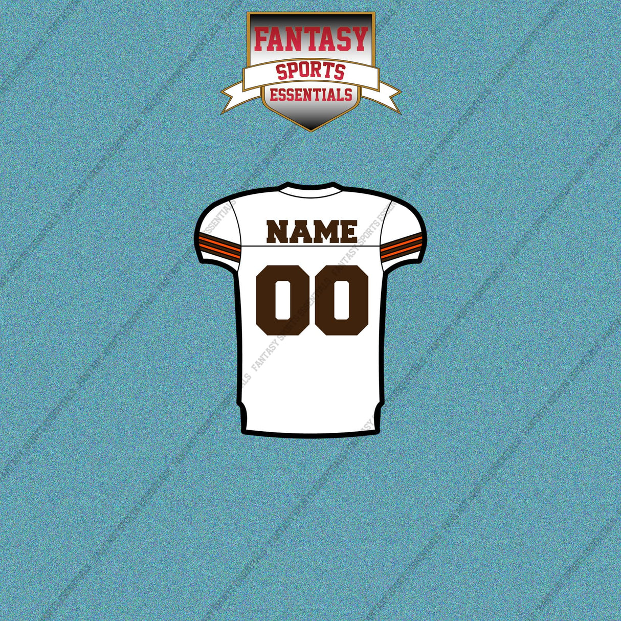 2000s Cleveland Browns Personalized Away Jersey Car Decals