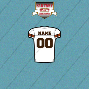 2000s Cleveland Browns Personalized Away Jersey Car Decals