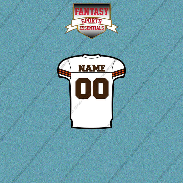 2000s Cleveland Browns Personalized Away Jersey Car Decals