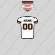 2000s Cleveland Browns Personalized Away Jersey Glossy Stickers