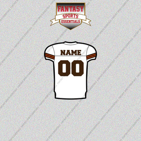 2000s Cleveland Browns Personalized Away Jersey Glossy Stickers