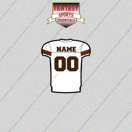 2000s Cleveland Browns Personalized Away Jersey Glossy Stickers