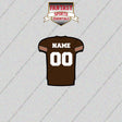 2000s Cleveland Browns Personalized Home Jersey Glossy Stickers