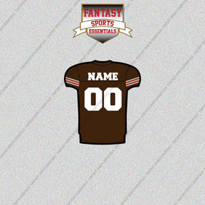 2000s Cleveland Browns Personalized Home Jersey Glossy Stickers