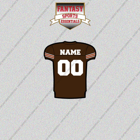 2000s Cleveland Browns Personalized Home Jersey Glossy Stickers