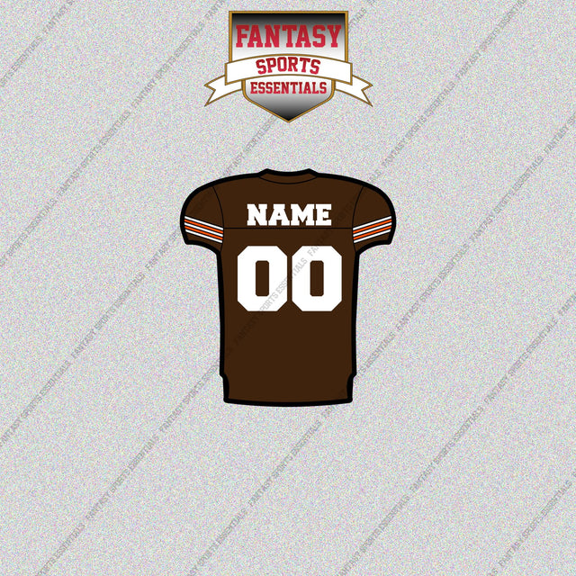 2000s Cleveland Browns Personalized Home Jersey Glossy Stickers