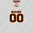 2000s Cleveland Browns Personalized Name and Number Glossy Stickers