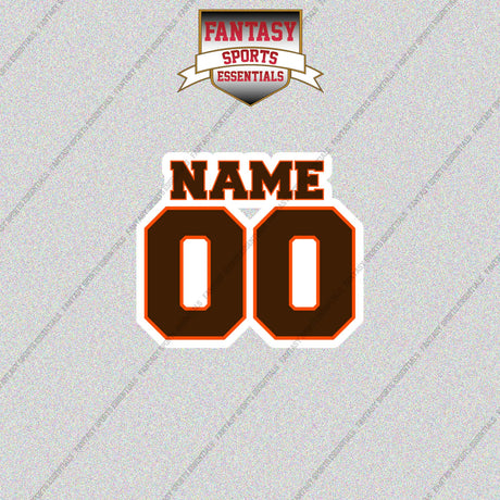 2000s Cleveland Browns Personalized Name and Number Glossy Stickers