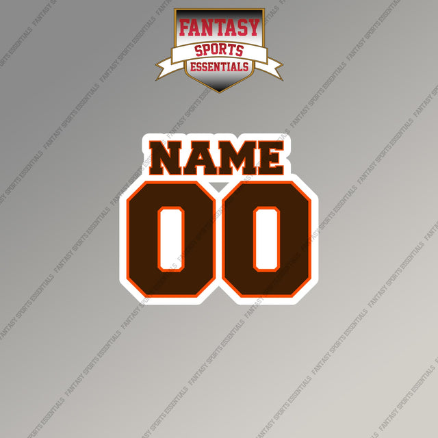 2000s Cleveland Browns Personalized Name and Number Magnets