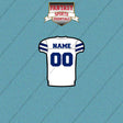 2000s Dallas Cowboys Personalized Away Jersey Car Decals