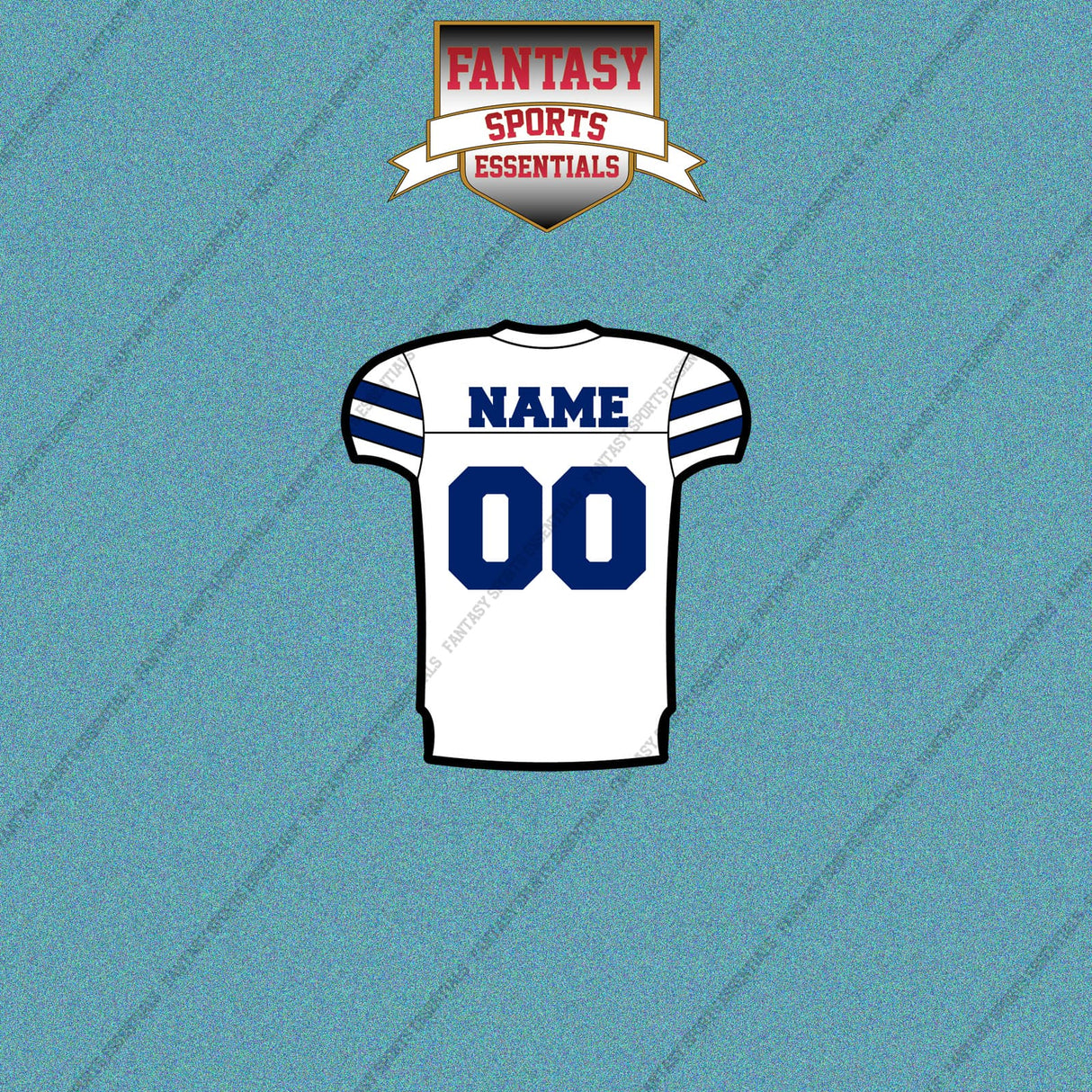 2000s Dallas Cowboys Personalized Away Jersey Car Decals