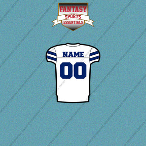 2000s Dallas Cowboys Personalized Away Jersey Car Decals