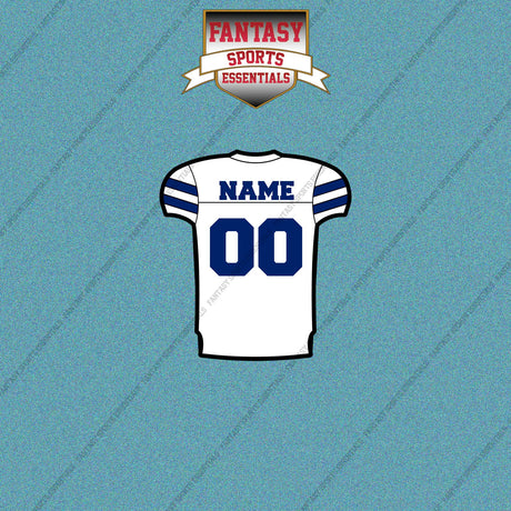 2000s Dallas Cowboys Personalized Away Jersey Car Decals