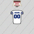 2000s Dallas Cowboys Personalized Away Jersey Glossy Stickers