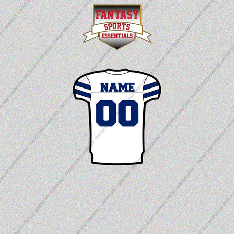 2000s Dallas Cowboys Personalized Away Jersey Glossy Stickers
