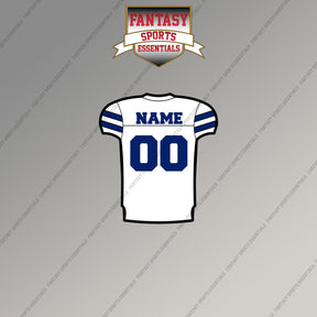 2000s Dallas Cowboys Personalized Away Jersey Magnets