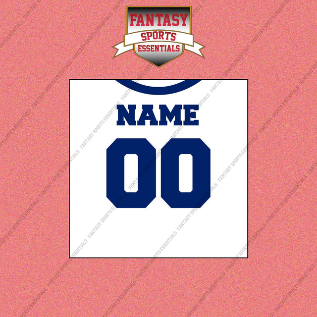 2000s Dallas Cowboys Personalized Away Jersey Wall Art Prints