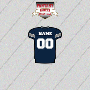 2000s Dallas Cowboys Personalized Home Jersey Glossy Stickers