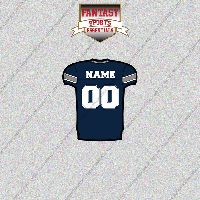 2000s Dallas Cowboys Personalized Home Jersey Glossy Stickers