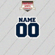 2000s Dallas Cowboys Personalized Name and Number Glossy Stickers
