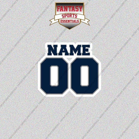 2000s Dallas Cowboys Personalized Name and Number Glossy Stickers